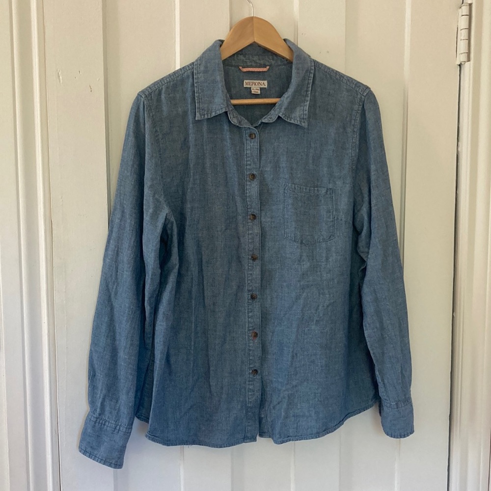 Blue Chambray Button Down Shirt